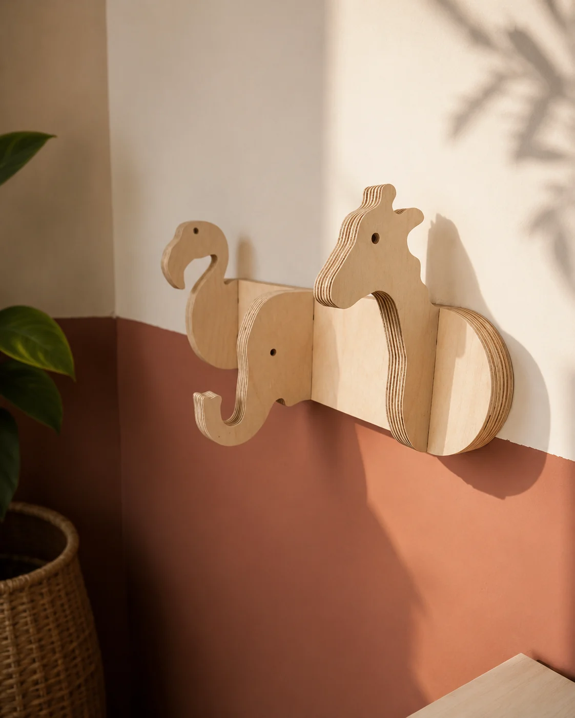 Safari Trio Animal Wall Coat Rack